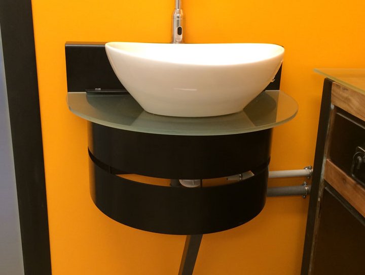 Tablette en verre dépoli